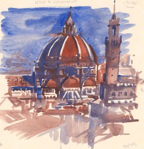 Clifford H. Thompson (1926-2017) - Set of Two 1995 Watercolours, Florence