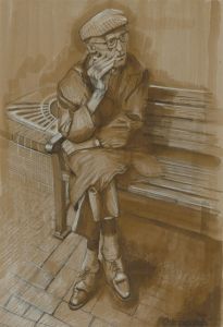 John Cherrington (1931-2015) - 1992 Watercolour, Seated Gentleman