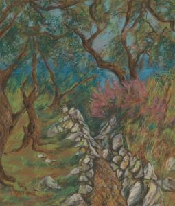 Julie Collino - 1971 Pastel, Vibrant Landscape