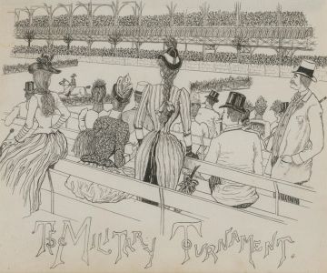 Late 19th Century Pen and Ink Drawing - The Royal Military Tournament