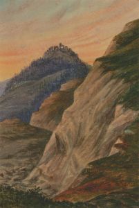 A.E. Tiffin - Late 19th Century Watercolour, Mountain Landscape at Sunrise
