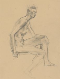 Alison Eves - Pair of Mid 20 Century Graphite Drawings - Nude Studies