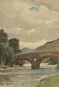 Charles Edward Hannaford RBA - Early 20th Century Watercolour, Cloudy River View