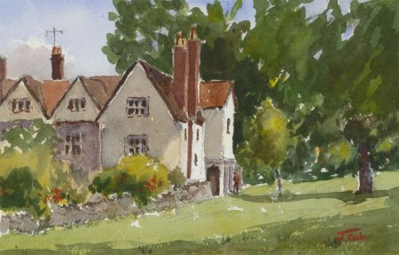 John A. Case - 20th Century Watercolour, Garden Scene