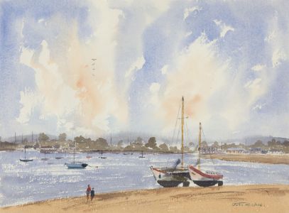 John A. Case - 1989 Watercolour, Bembridge, Isle of Wight