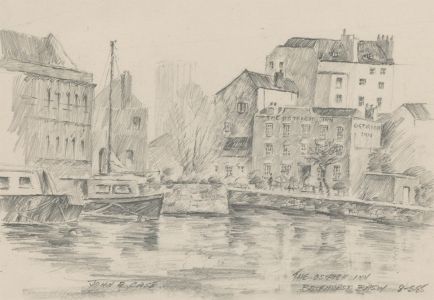 John A. Case - Set of Three 1985 Watercolours, Bristol Harbour Scenes