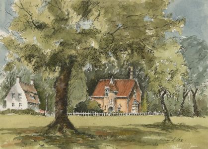 John A. Case - Contemporary Watercolour, The Rural Garden
