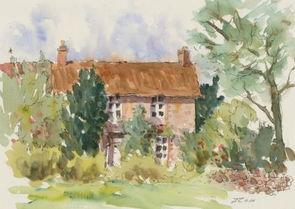 John A. Case - Set of Four Contemporary Watercolours, Cottage Garden Studies