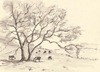 John A. Case - Set of Four 20th Century Drawings