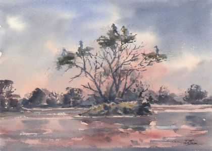John A. Case - A Pair of Contemporary Watercolour, Winter Wonderlands