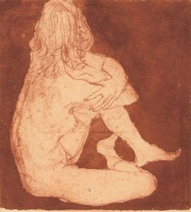 Ronald Olley (b.1923) - c. 2000 Etching, Relaxed Female Nude II