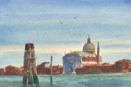 Ronald Olley (b.1923) - c. 2000 Watercolour, Il Redentore, Venice