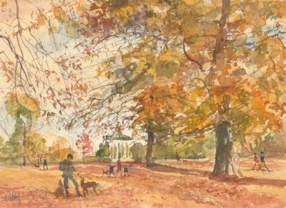 Ronald Olley (b.1923) - Fine c. 2000 Watercolour, Regent's Park, London