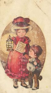 Five Early 20th Century Edwardian Christmas Postcards