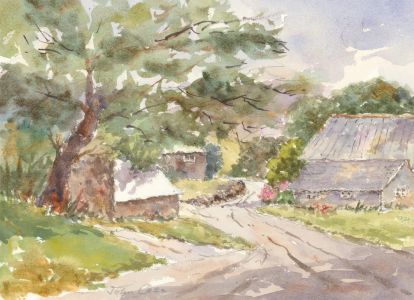 John A. Case - Signed Contemporary Watercolour, Bodrugan Barton