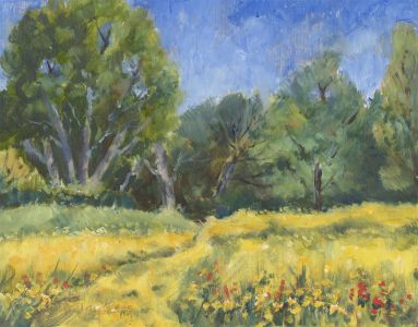 John A. Case - Signed Contemporary Oil, Spring Has Arrived