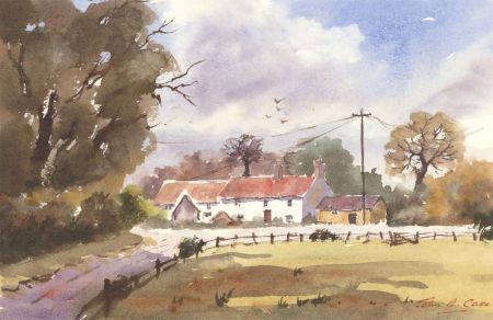 John A. Case - Signed Contemporary Watercolour, Chapel Pill Farm