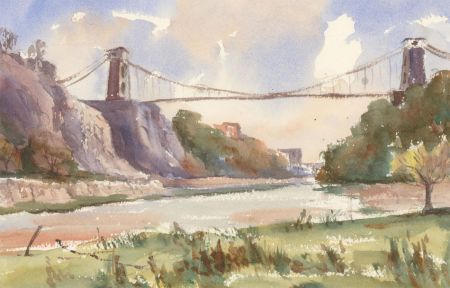 John A. Case - Set of Two Contemporary Watercolours, Bristol Suspension Bridge 