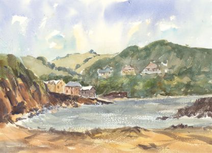 John A. Case - Signed Contemporary Watercolour, Hope Cove