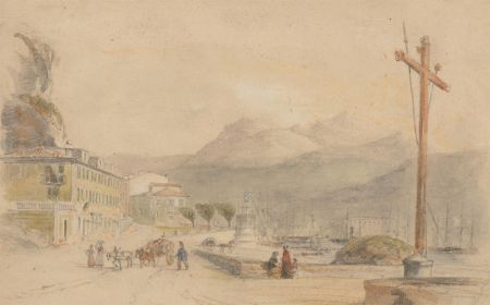 Albert Varley (1804-1876) - Signed Watercolour, The Docklands