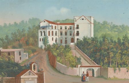 Late 19th Century Gouache - Portuguese Street Scene