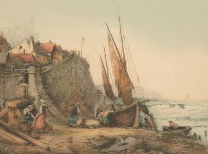 E.H. Barlow (fl.1915-1926) - Early 20th Century Etched Plate, Le Vieux Treport