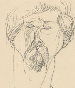 A. Mendes - 20th Century Charcoal Drawing, Head Study