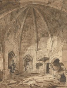 Robert William Billings - 19th Century Pen and Ink Drawing, Dirleton Castle