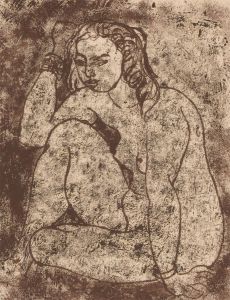 Zygmunt Turkiewicz (1913-1973)  - Monoprint, Nude with Jewellery