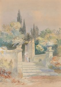 James Vivien de Fleury (1847-1902) - Late 19th Century Watercolour, El Paradiso