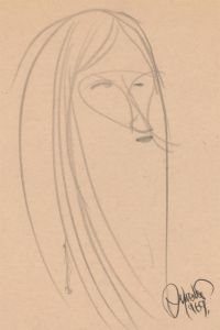 A. Mendes - 1969 Graphite Drawing, Portrait of a Bearded Gentleman