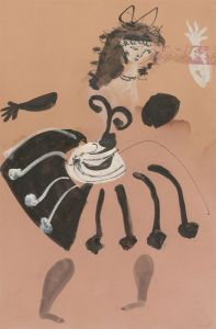 20th Century Gouache - Female Dancer