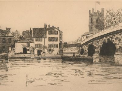 Frank D. Marriott - Signed Early 20th Century Etching, River Thames Street View