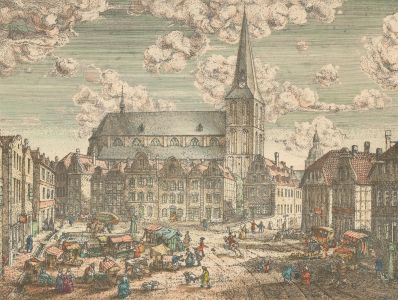 Contemporary Engraving - Lagrand, Place ou Marche de Gladbach
