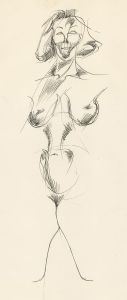 A. Mendes - 20th Century Pen and Ink Drawing, Torso of a Nude Model
