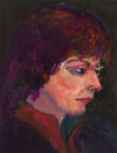 Edith Birkin (1927-2018) - Signed 20th Century Acrylic, Contemplative Lady