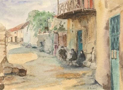 Audrey Reddy - Contemporary Watercolour, Cyprus Town Street