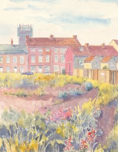 Audrey Reddy - Contemporary Watercolour, Village Green in Bloom II