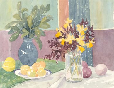 Audrey Reddy - Contemporary Watercolour, Daffodils and Lemons