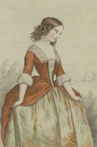 Mid 19th Century Watercolour - Portrait of a Lady with Poem