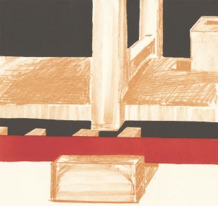 Helene Fesenmaier (1937-2013) - 1983 Lithograph, Bed of Litho Press