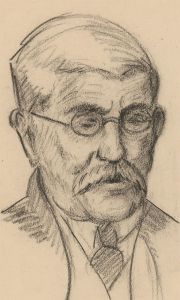 Two Early 20th Century Charcoal Drawings - Head Studies of a Gentleman