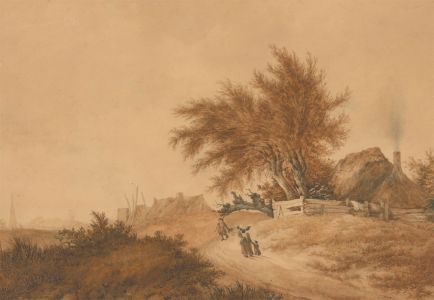 JOB (1858-1931) after Hobbema - 19th Century Watercolour, Country Road