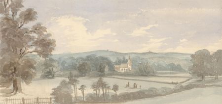 1865 Watercolour - St. Mary's Church, Hunton