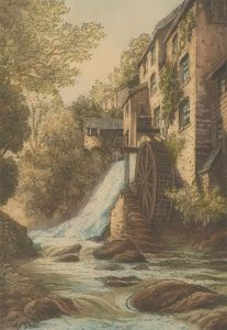 J.R. Hutchinson - Early 20th Century Etching, Lynton Mill