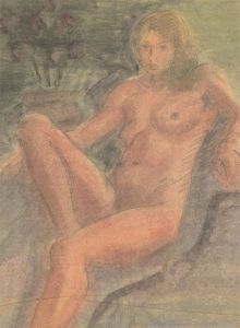 Arthur Kitching (1912-1981) - Mid 20th Century Watercolour, Posing Seated Nude