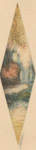 L. Grant - Early 20th Century Etching, French Chateau in a Landscape