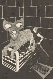 Original 20th Century Pen and Ink Drawing - The Tinderbox