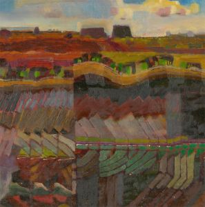 John Ivor Stewart PPPS (1936-2018) - 1963 Oil, Structured Landscape