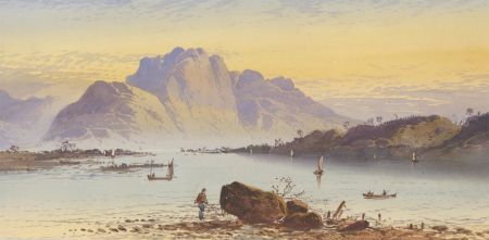 Frederick Earp (1828-1914)
- 1891 Watercolour, Calm Coastal Scene